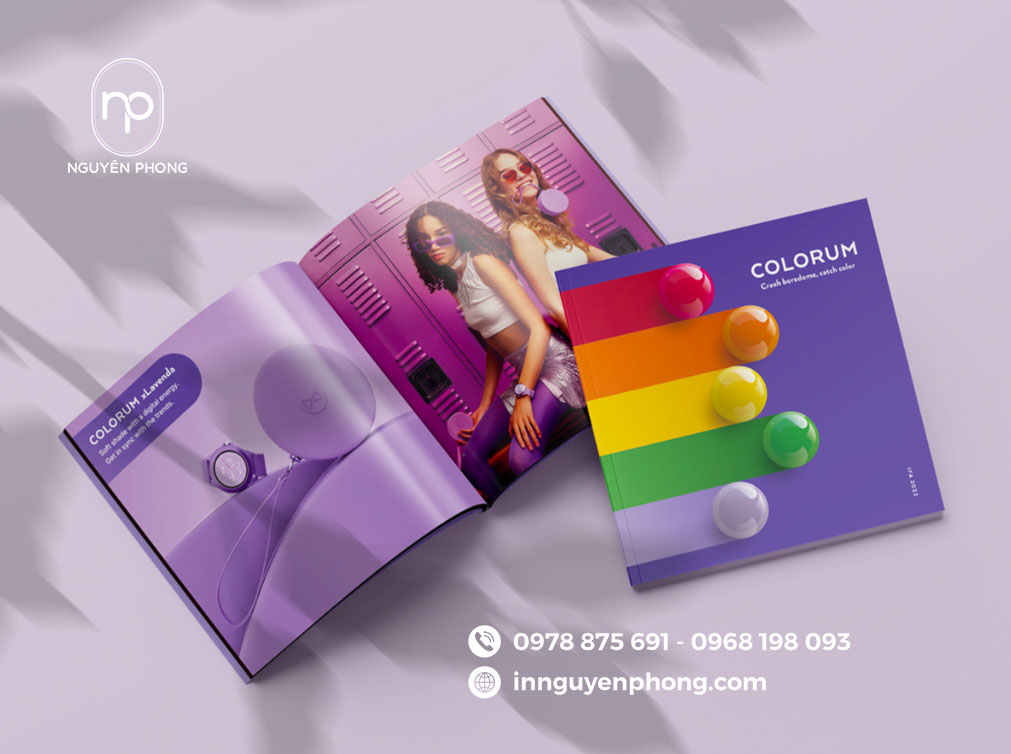 Mẫu Catalogue thiết kế màu sắc nổi bật